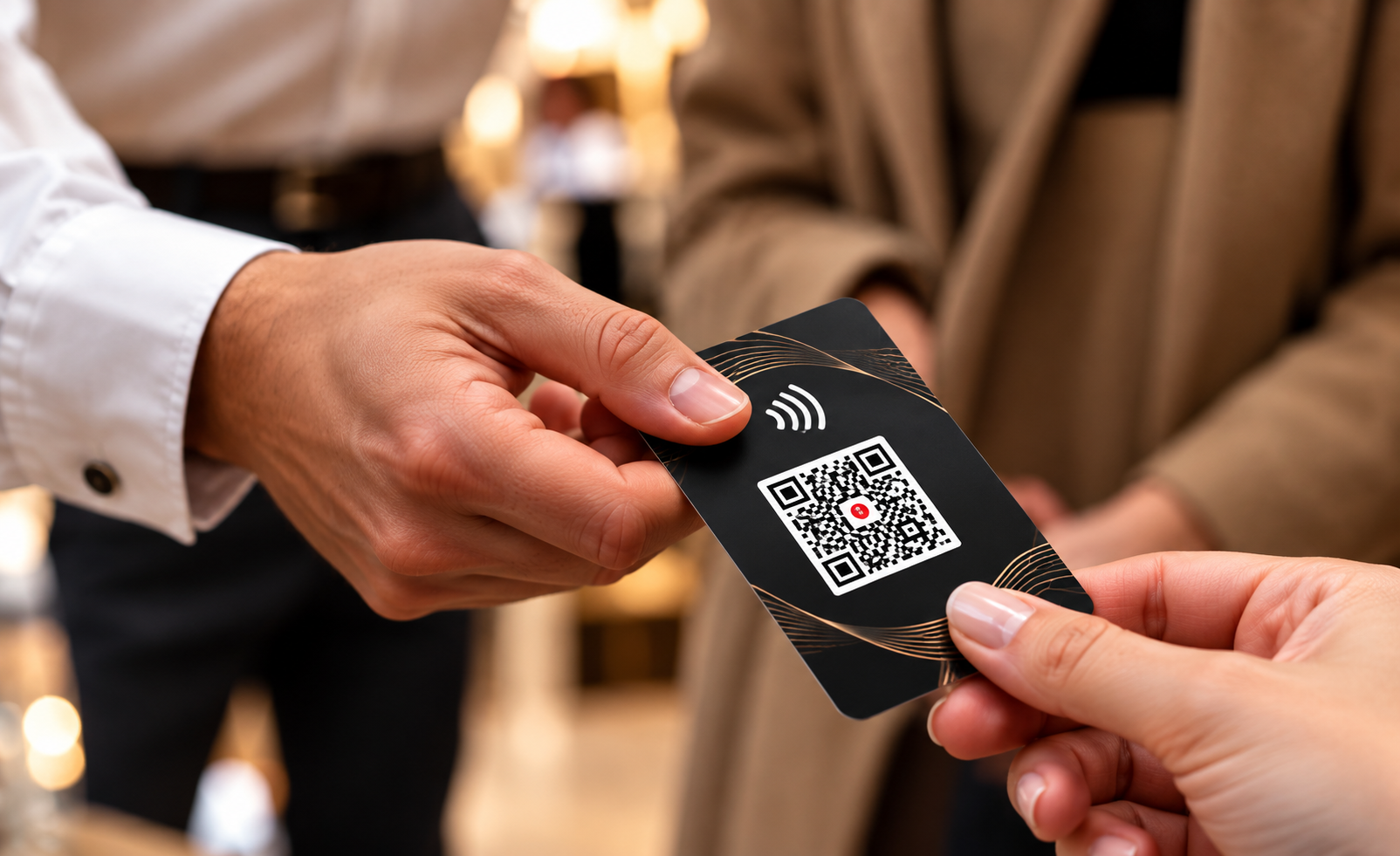 Primer upotrebe QR ili poslovne kartice, kompanije i timovi