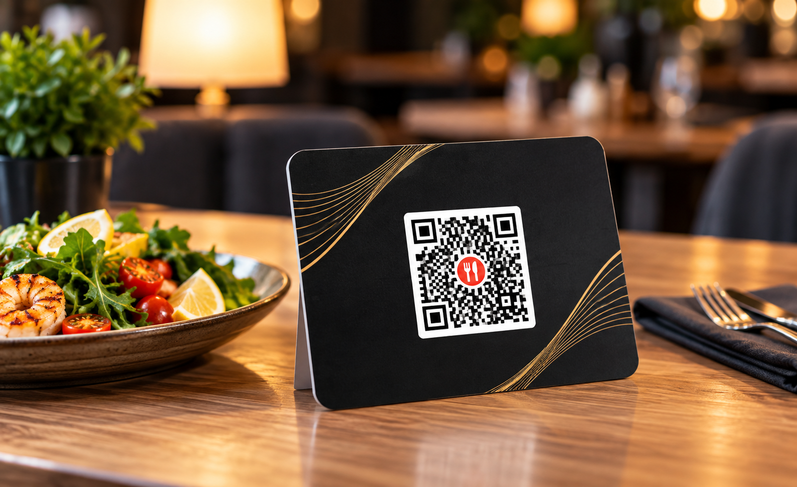Primer upotrebe QR ili poslovne kartice, restorani i kafići