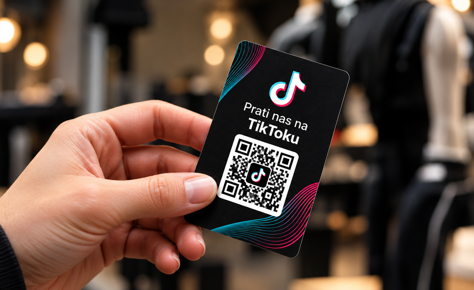 Štampa TikTok kartica sa QR kodom